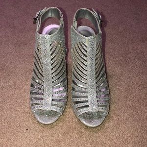 Silver Hot Tomato heels.